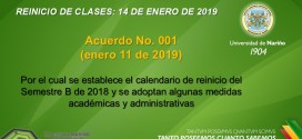 REINICIO CLASES B 2018