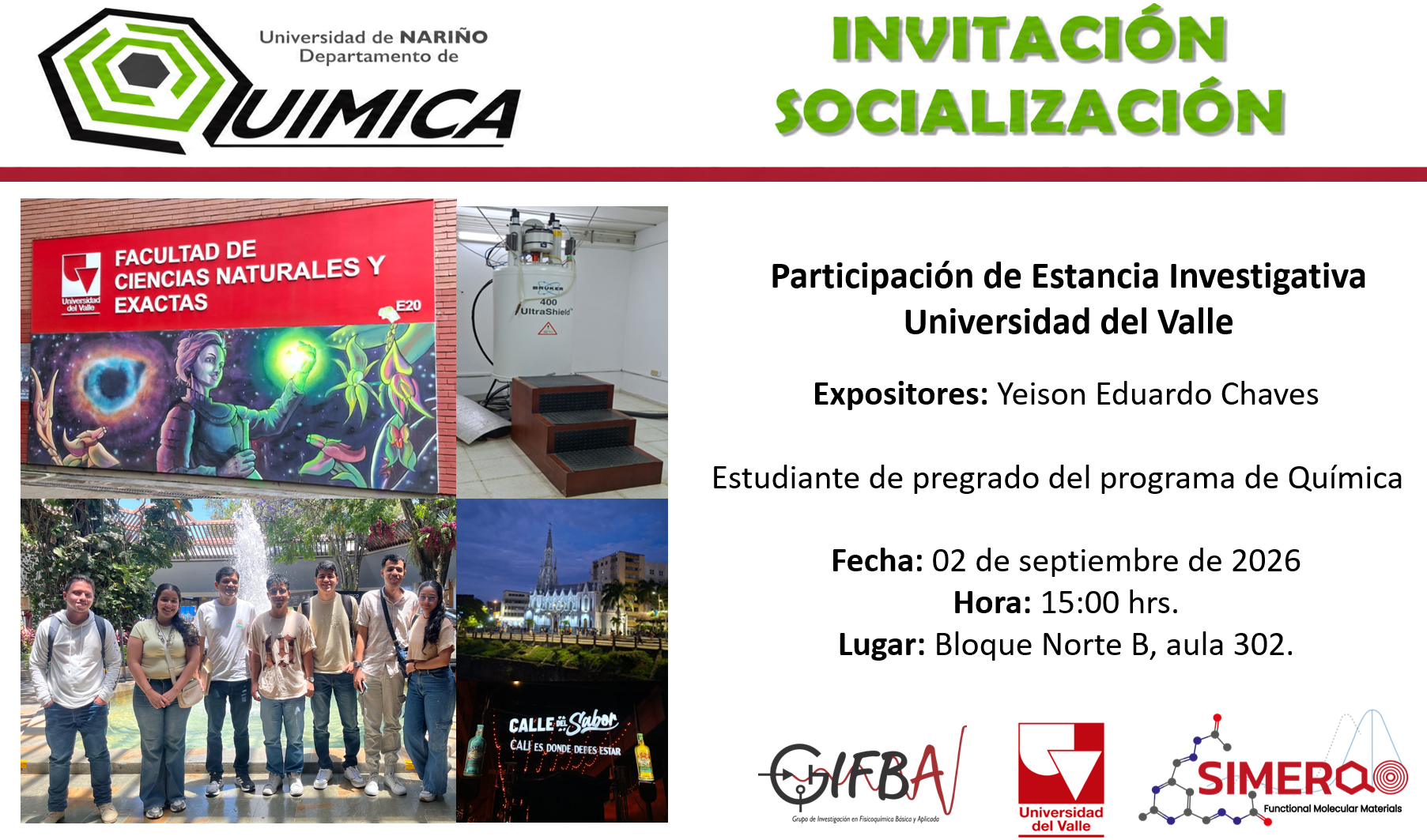 INVITACION SOCIALIZACION YEISON CHAVES