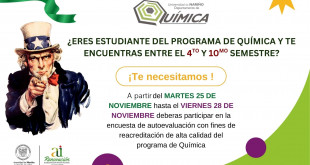 PARTICIPACIÓN ENCUESTA DE AUTOEVALUACIÓN PROGRAMA DE QUÍMICA